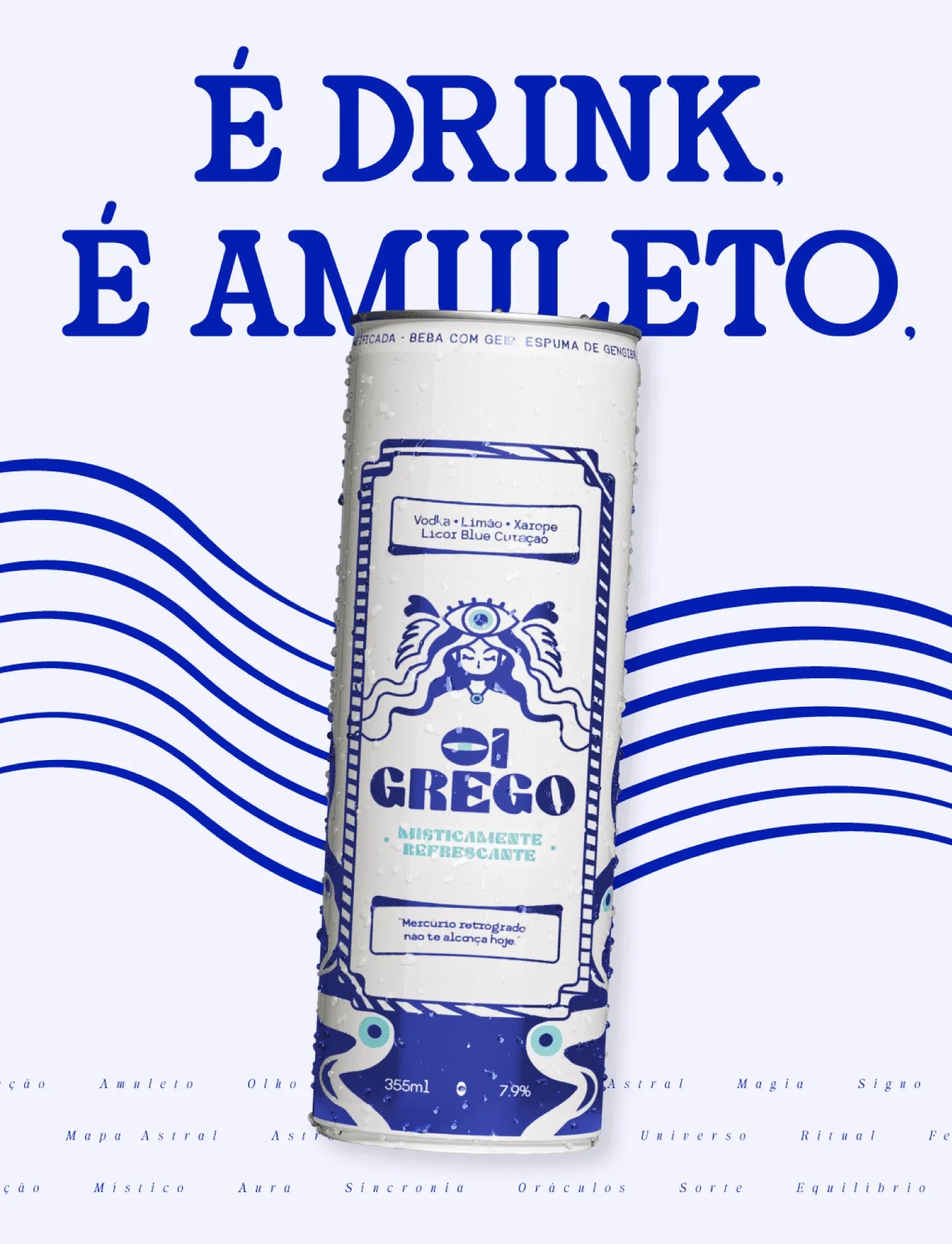 Cartaz 'É drink, é amuleto'